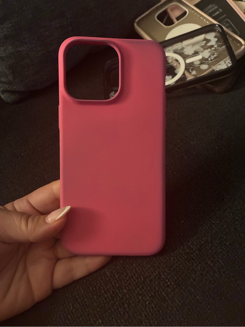 Pink Silicone Phone Case - Brand Unspecified